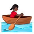 🚣🏿‍♀️ Emoji Frau im Ruderboot: dunkle Hautfarbe Samsung Experience 8.0.