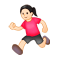 🏃🏻‍♀️ Emoji Mujer Corriendo: Tono De Piel Claro en Samsung Experience 8.0.