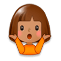 🤷🏽‍♀️ Emoji schulterzuckende Frau: mittlere Hautfarbe Samsung Experience 8.0.