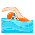 🏊🏻‍♀️ Emoji Mujer Nadando: Tono De Piel Claro en Samsung Experience 8.0.