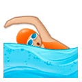 🏊🏼‍♀️ Emoji Mulher Nadando: Pele Morena Clara na Samsung Experience 8.0.