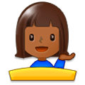 💁🏾‍♀️ Emoji Infoschalter-Mitarbeiterin: mitteldunkle Hautfarbe Samsung Experience 8.0.