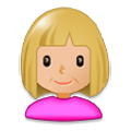 👩🏼 Emoji Mujer: Tono De Piel Claro Medio en Samsung Experience 8.0.