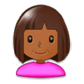 👩🏾 Emoji Mujer: Tono De Piel Oscuro Medio en Samsung Experience 8.0.