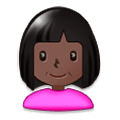👩🏿 Emoji Mujer: Tono De Piel Oscuro en Samsung Experience 8.0.