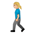 🚶🏼‍♀️ Emoji Mujer Caminando: Tono De Piel Claro Medio en Samsung Experience 8.0.