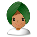 👳🏽‍♀️ Emoji Mujer Con Turbante: Tono De Piel Medio en Samsung Experience 8.0.