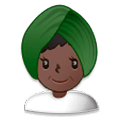 👳🏿‍♀️ Emoji Frau mit Turban: dunkle Hautfarbe Samsung Experience 8.0.