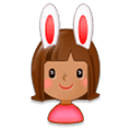 👯🏽 Emoji Personas Con Orejas De Conejo: Tono De Piel Medio en Samsung Experience 8.0.