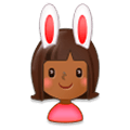 👯🏾 Emoji Pessoas Com Orelhas De Coelho: Pele Morena Escura na Samsung Experience 8.0.