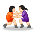 🤼🏻‍♀️ Emoji Mulheres Lutando, Pele Clara na Samsung Experience 8.0.