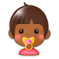 👶🏾 Emoji Bebê: Pele Morena Escura na Samsung Experience 8.1.