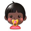 👶🏿 Emoji Bebê: Pele Escura na Samsung Experience 8.1.