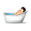 🛀🏻 Emoji Persona En La Bañera: Tono De Piel Claro en Samsung Experience 8.1.