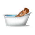 Emoji 🛀🏽 Persona Che Fa Il Bagno: Carnagione Olivastra su Samsung Experience 8.1.