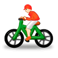 Émoji 🚴🏻 Cycliste : Peau Claire sur Samsung Experience 8.1.