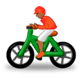 Émoji 🚴🏾 Cycliste : Peau Mate sur Samsung Experience 8.1.
