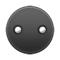 ⚉ Emoji Círculo negro con dos puntos blancos en Samsung Experience 8.1.