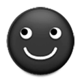 ☻ Emoji Carita de color negro sonriente en Samsung Experience 8.1.