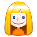 👱‍♀️ Emoji Frau: blond Samsung Experience 8.1.