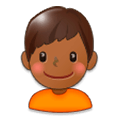 👦🏾 Emoji Menino: Pele Morena Escura na Samsung Experience 8.1.