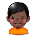 👦🏿 Emoji Niño: Tono De Piel Oscuro en Samsung Experience 8.1.