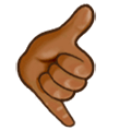 Emoji 🤙🏾 Mano Con Gesto Di Chiamata: Carnagione Abbastanza Scura su Samsung Experience 8.1.