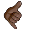 🤙🏿 Emoji Sinal «me Liga»: Pele Escura na Samsung Experience 8.1.
