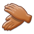 👏🏽 Emoji Mãos Aplaudindo: Pele Morena na Samsung Experience 8.1.