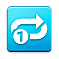 Emoji 🔂 Pulsante Di Ripetizione Della Riproduzione Di Una Traccia su Samsung Experience 8.1.