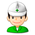 👷🏻 Emoji Trabalhador De Construção Civil: Pele Clara na Samsung Experience 8.1.