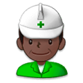 👷🏿 Emoji Trabalhador De Construção Civil: Pele Escura na Samsung Experience 8.1.