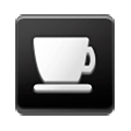 ⛾ Emoji Cup auf dem schwarzen Quadrat Samsung Experience 8.1.
