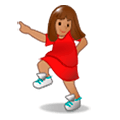 💃🏽 Emoji Mujer Bailando: Tono De Piel Medio en Samsung Experience 8.1.