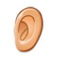 👂🏼 Emoji Orelha: Pele Morena Clara na Samsung Experience 8.1.