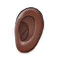 👂🏿 Emoji Ohr: dunkle Hautfarbe Samsung Experience 8.1.