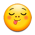 Emoji 😋 Faccina Che Si Lecca I Baffi su Samsung Experience 8.1.