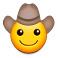 Emoji 🤠 Faccina Con Cappello Da Cowboy su Samsung Experience 8.1.