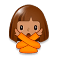 🙅🏽 Emoji Person mit überkreuzten Armen: mittlere Hautfarbe Samsung Experience 8.1.
