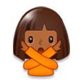 🙅🏾 Emoji Persona Haciendo El Gesto De «no»: Tono De Piel Oscuro Medio en Samsung Experience 8.1.