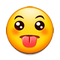 😛 Emoji Gesicht mit herausgestreckter Zunge Samsung Experience 8.1.