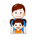 👨‍👧 Emoji Familie: Mann, Mädchen Samsung Experience 8.1.