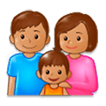 Émoji 👪🏽 Famille, Peau Légèrement Mate sur Samsung Experience 8.1.