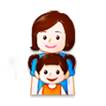 👩‍👧 Emoji Familie: Frau, Mädchen Samsung Experience 8.1.