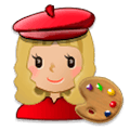 Emoji 👩🏼‍🎨 Artista Donna: Carnagione Abbastanza Chiara su Samsung Experience 8.1.