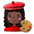 👩🏿‍🎨 Emoji Artista Mujer: Tono De Piel Oscuro en Samsung Experience 8.1.