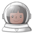Émoji 👩🏿‍🚀 Astronaute Femme : Peau Foncée sur Samsung Experience 8.1.