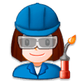 Emoji 👩‍🏭 Operaia su Samsung Experience 8.1.