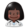 👩🏿‍⚕️ Emoji Mulher Profissional Da Saúde: Pele Escura na Samsung Experience 8.1.