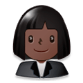 👩🏿‍💼 Emoji Funcionária De Escritório: Pele Escura na Samsung Experience 8.1.